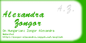 alexandra zongor business card